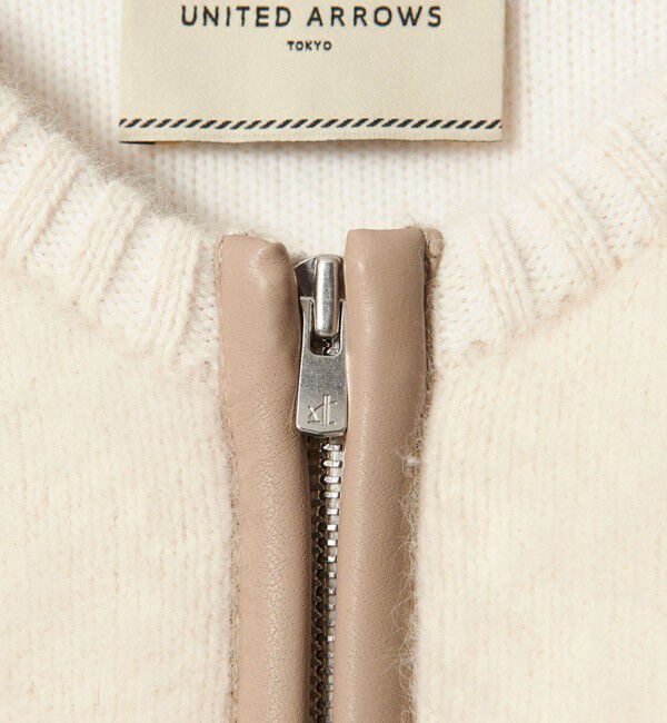 UNITED ARROWS「フォックスカシミヤ トリムコンビ カーディガン」|カーディガン|