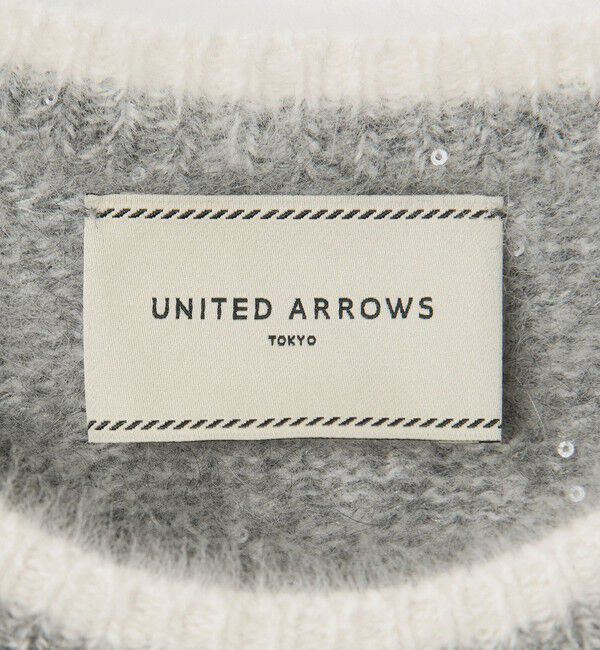 UNITED ARROWS「フォックスカシミヤ スパンコール クルーネックニット」|ニット・セーター|