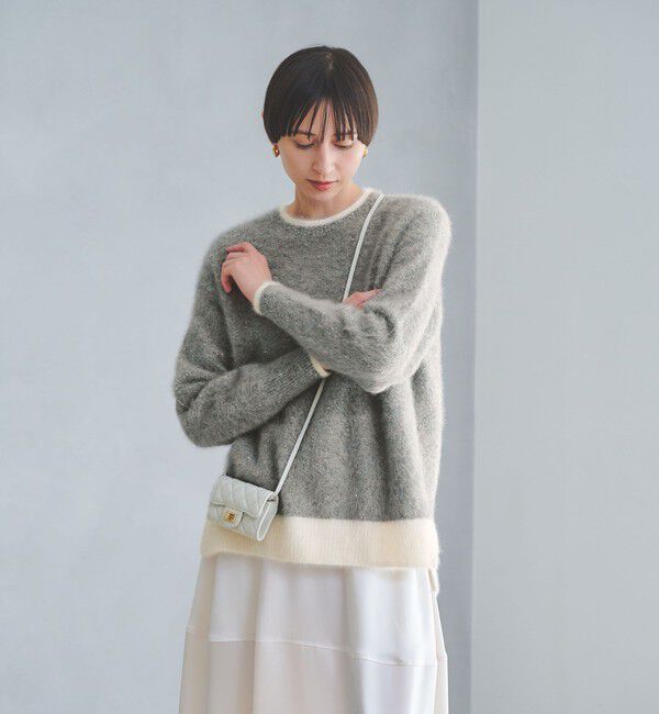 UNITED ARROWS「フォックスカシミヤ スパンコール クルーネックニット」|ニット・セーター|