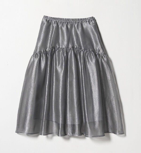 UNITED ARROWS「スケルトン シャイン ジャガード スカート ‐ウォッシャブル‐」|フレア|