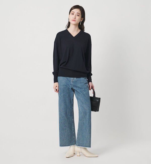 UNITED ARROWS「18G ウール Vネック ニット ‐ウォッシャブル‐」|ニット・セーター|