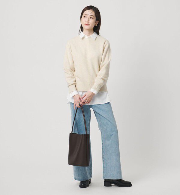 UNITED ARROWS「フォックス ウール ラメ クルーネック ニット」|ニット・セーター|