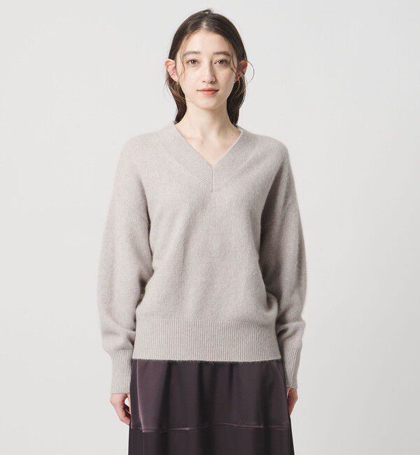 UNITED ARROWS「フォックス ウール ラメ Vネック ニット」|ニット・セーター|