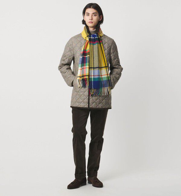 UNITED ARROWS「【別注】＜Joshua Ellis＞イエロー タータンチェック マフラー」|マフラー|