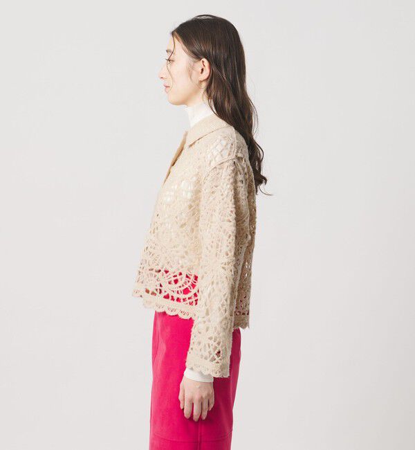 UNITED ARROWS「クロシェ ポロ カーディガン」|カーディガン|