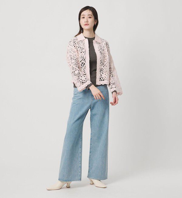 UNITED ARROWS「クロシェ ポロ カーディガン」|カーディガン|