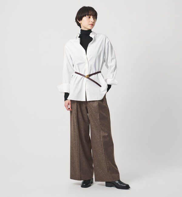 UNITED ARROWS「ツイードライク 2タック ワイド パンツ」|チノ|