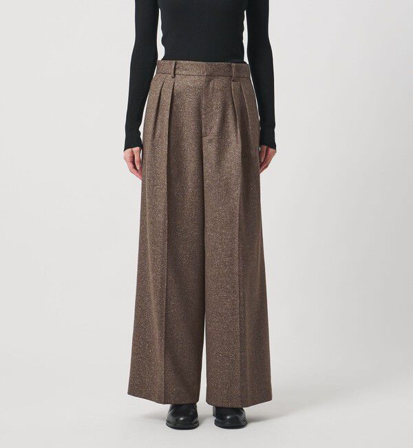 UNITED ARROWS「ツイードライク 2タック ワイド パンツ」|チノ|