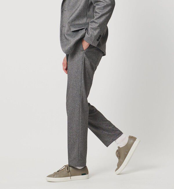 UNITED ARROWS「ホームスパン ジャージー ノープリーツ パンツ UA COZY ウォッシャブル ヨコストレッチ 防しわ」|スーツ|