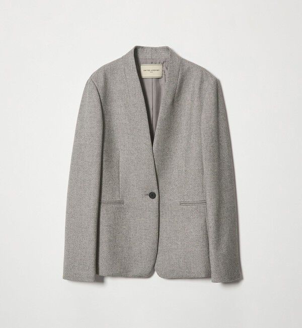 UNITED ARROWS「ツイードライク ノーカラージャケット」|ノーカラージャケット|