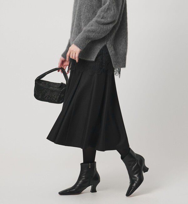 UNITED ARROWS「バランサーキュラー フレア スカート」|フレア|NAVY