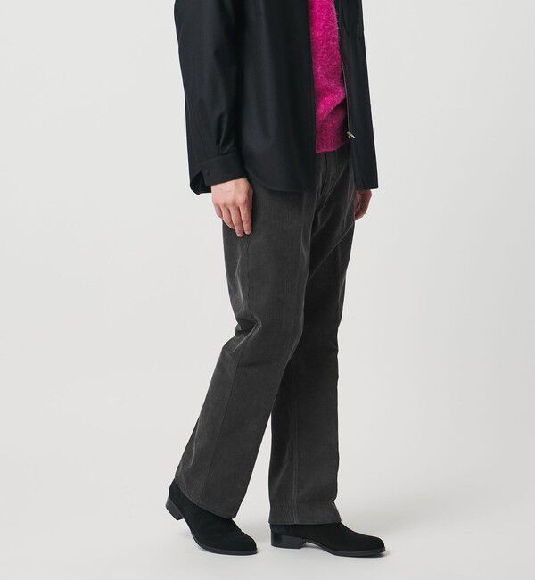 UNITED ARROWS「ハイマウント コーデュロイ ロデオストレートパンツ」|チノ|DK.GRAY