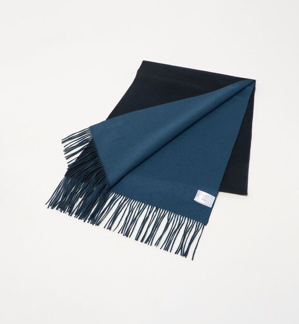 UNITED ARROWS「カシミヤ リバーシブル マフラー」|マフラー|NAVY