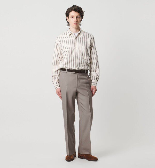 UNITED ARROWS「セーラーサージ ワイドストレート スラックス」|スラックス|