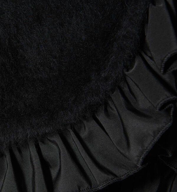 UNITED ARROWS「フォックスカシミヤ フリルコンビ カーディガン」|カーディガン|