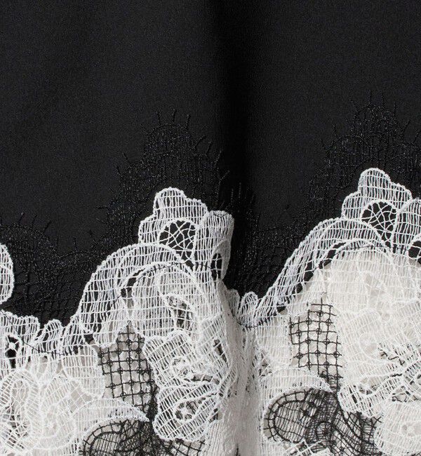 UNITED ARROWS「バックサテン レースコンビ ブラウス ‐ウォッシャブル‐」|シャツ・ブラウス|