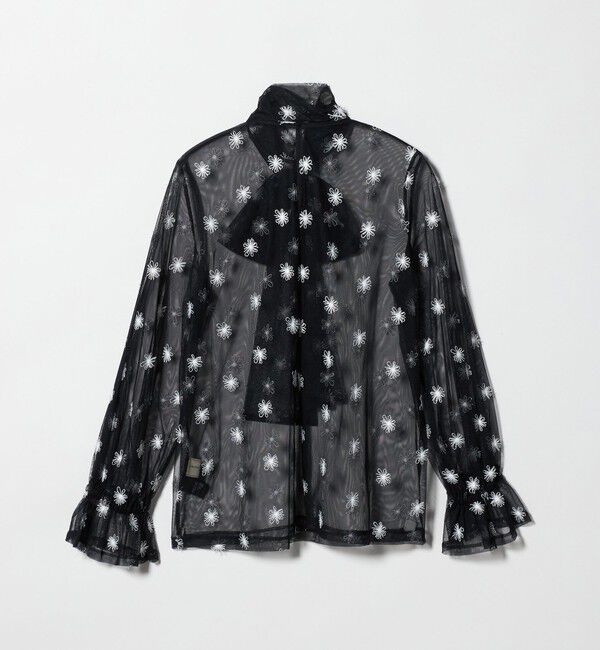 UNITED ARROWS「チュールフラワー ボウタイブラウス ‐ウォッシャブル‐」|シャツ・ブラウス|