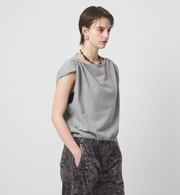 ASTRAET「＜ASTRAET＞ウラケ ボートネック ノースリーブカットソー」|スウェット・ジャージ|