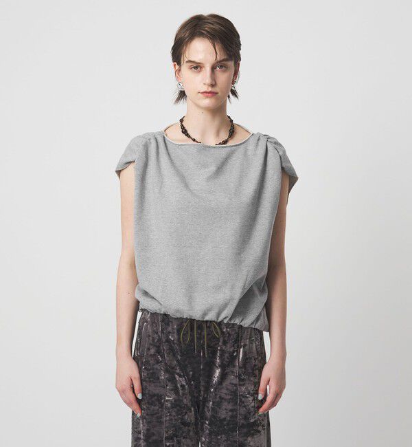 ASTRAET「＜ASTRAET＞ウラケ ボートネック ノースリーブカットソー」|スウェット・ジャージ|