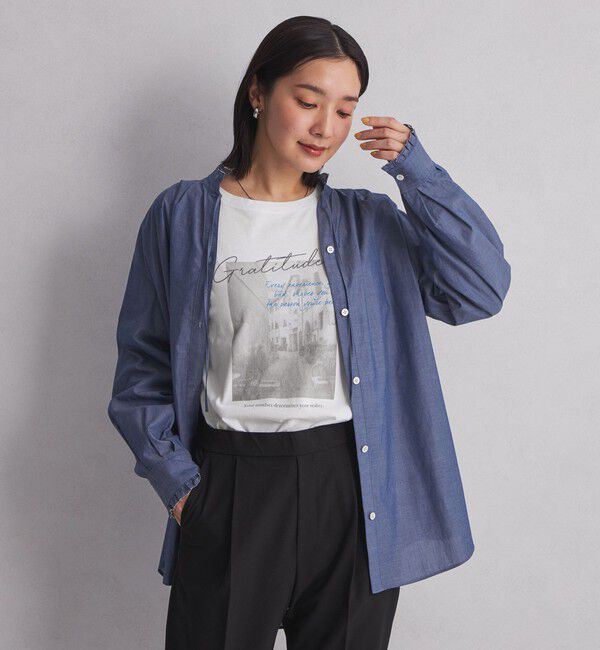 UNITED ARROWS green label relaxing「【WEB限定】＜at ease＞フォトプリント ロングスリーブ Tシャツ」|Tシャツ・カットソー|