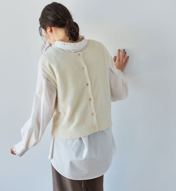 UNITED ARROWS green label relaxing「フラッフフェザー 2WAY フレンチスリーブ ニット -ウォッシャブル-」|ニット・セーター|