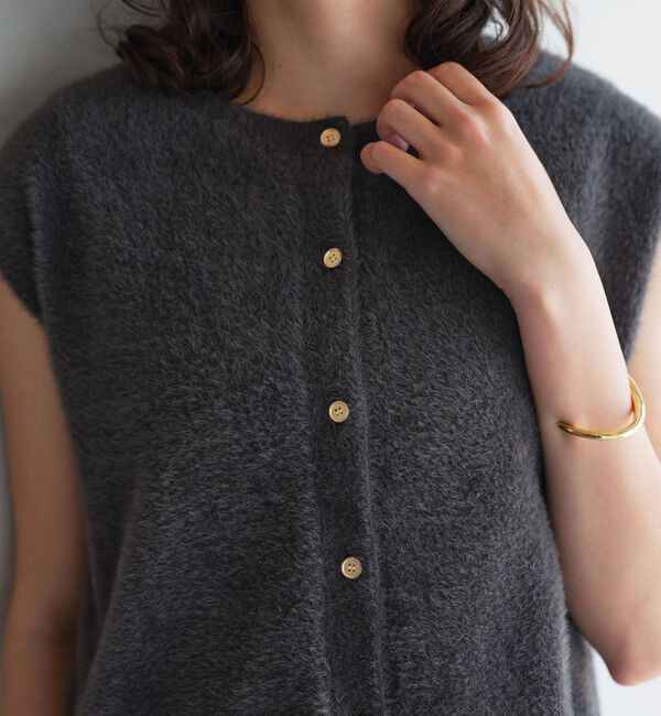 UNITED ARROWS green label relaxing「フラッフフェザー 2WAY フレンチスリーブ ニット -ウォッシャブル-」|ニット・セーター|