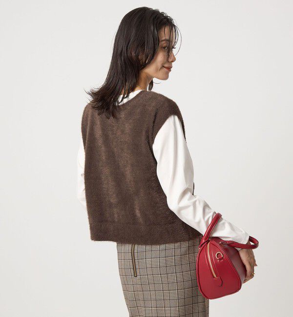 UNITED ARROWS green label relaxing「フラッフフェザー 2WAY フレンチスリーブ ニット -ウォッシャブル-」|ニット・セーター|