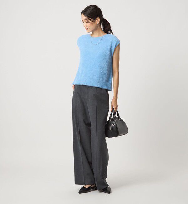 UNITED ARROWS green label relaxing「フラッフフェザー 2WAY フレンチスリーブ ニット -ウォッシャブル-」|ニット・セーター|