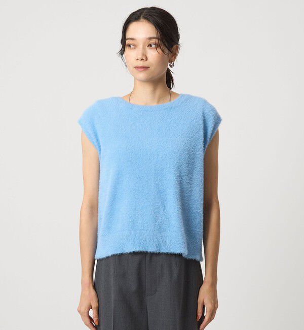 UNITED ARROWS green label relaxing「フラッフフェザー 2WAY フレンチスリーブ ニット -ウォッシャブル-」|ニット・セーター|