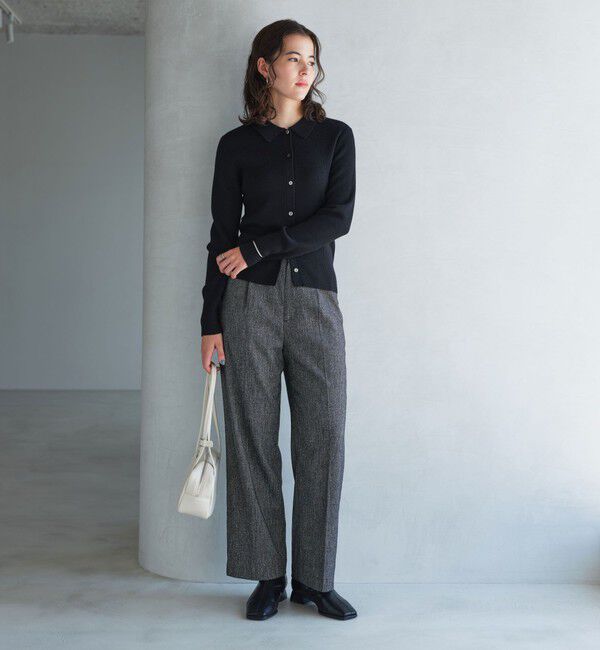 UNITED ARROWS green label relaxing「［size SHORTあり］メランジツイル パンツ -ウォッシャブル-」|スラックス|