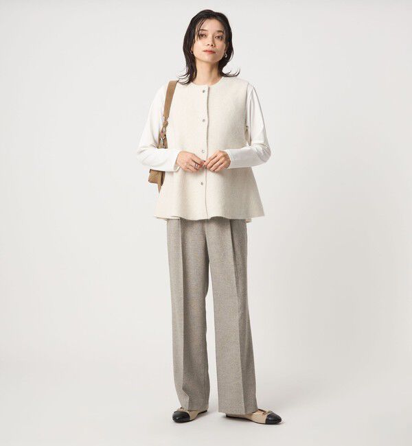 UNITED ARROWS green label relaxing「［size SHORTあり］メランジツイル パンツ -ウォッシャブル-」|スラックス|