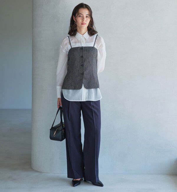 UNITED ARROWS green label relaxing「メランジツイル ビスチェ キャミソール -ウォッシャブル-」|ベスト・ジレ|