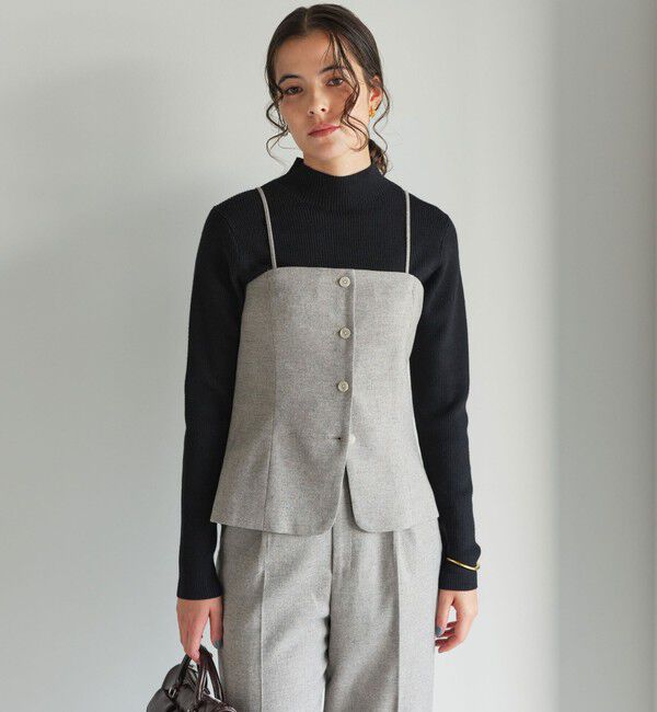 UNITED ARROWS green label relaxing「メランジツイル ビスチェ キャミソール -ウォッシャブル-」|ベスト・ジレ|BEIGE