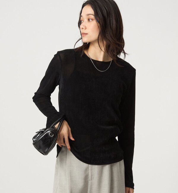 UNITED ARROWS green label relaxing「極みシアーフロッキーT」|Tシャツ・カットソー|BLACK