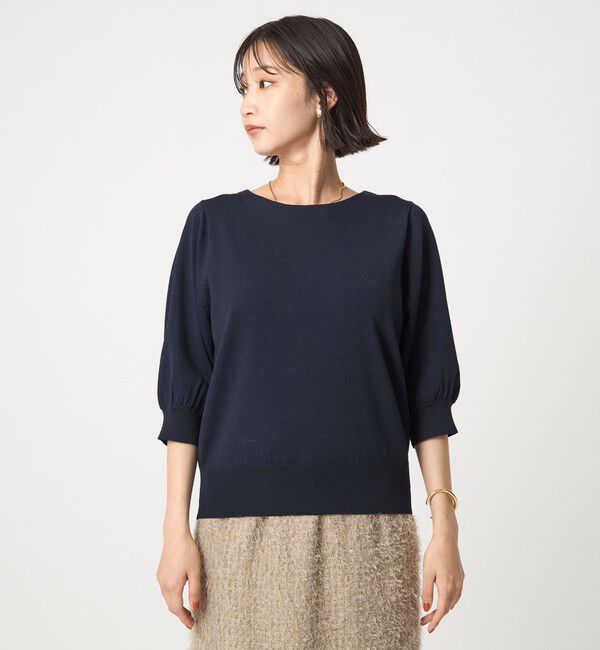 UNITED ARROWS green label relaxing「フォルムスリーブ ニット プルオーバー -ウォッシャブル-」|ニット・セーター|