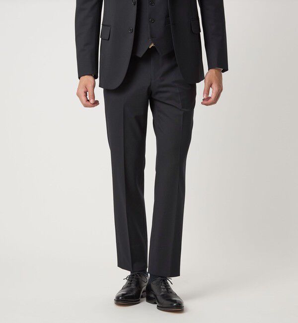 UNITED ARROWS green label relaxing「A+ TWPU サージ スリム アジャスター セットアップパンツ -ウォッシャブル・ストレッチ-」|スーツ|BLACK