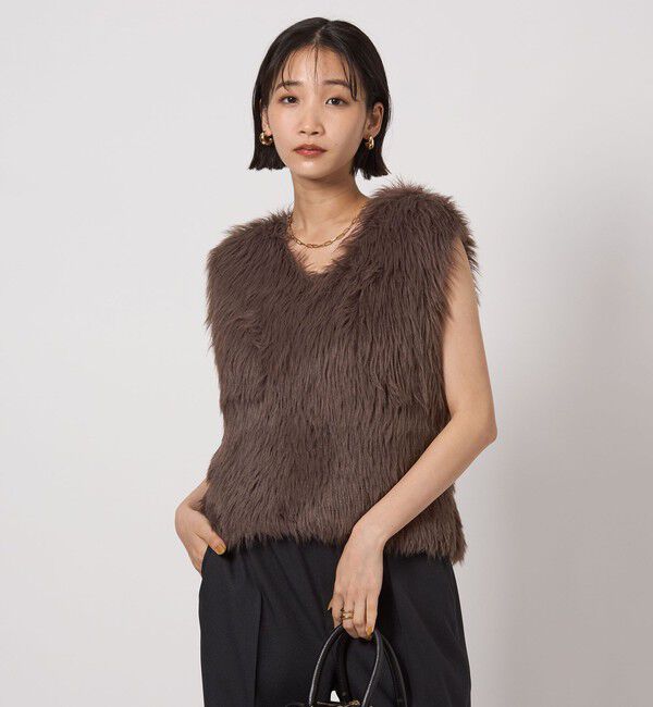 UNITED ARROWS green label relaxing「フェザー ノースリーブ プルオーバー  -ウォッシャブル-」|ベスト・ジレ|