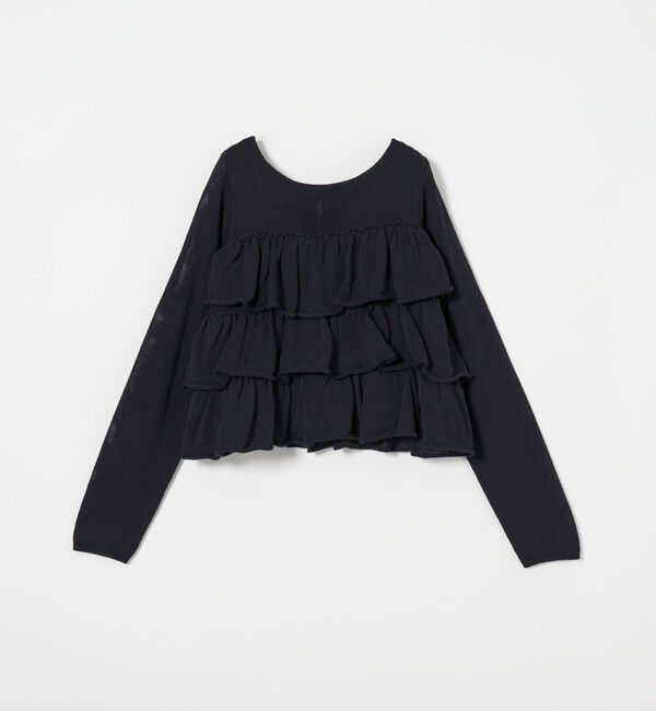 EMMEL REFINES「＜EMMEL REFINES＞EM HW ティアード フリル 2WAY ニット」|ニット・セーター|