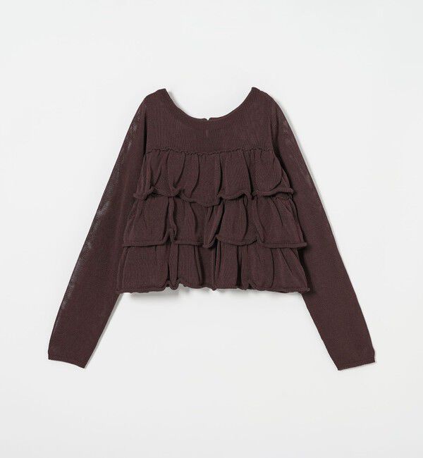 EMMEL REFINES「＜EMMEL REFINES＞EM HW ティアード フリル 2WAY ニット」|ニット・セーター|