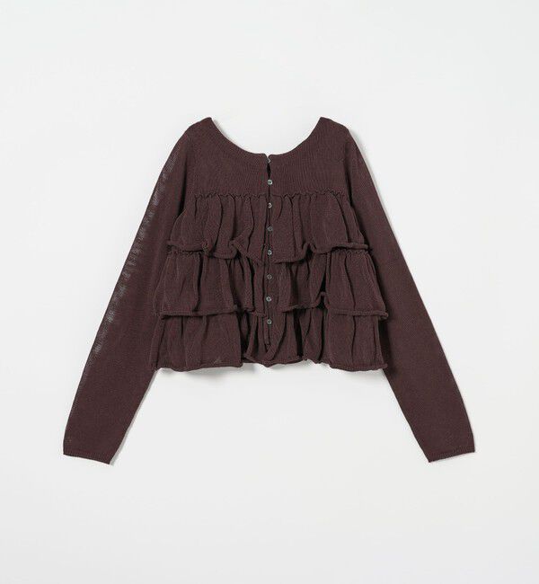 EMMEL REFINES「＜EMMEL REFINES＞EM HW ティアード フリル 2WAY ニット」|ニット・セーター|