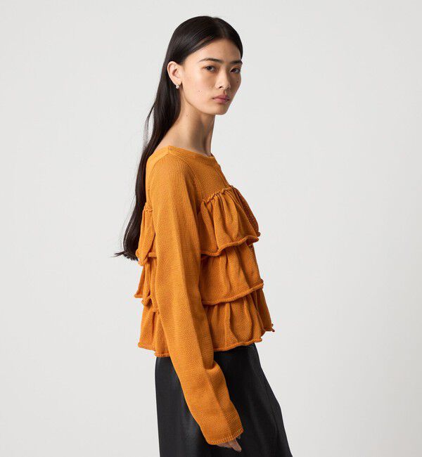 EMMEL REFINES「＜EMMEL REFINES＞EM HW ティアード フリル 2WAY ニット」|ニット・セーター|