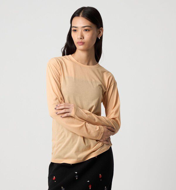 EMMEL REFINES「＜EMMEL REFINES＞EM クルーネック ロングスリーブ Tシャツ」|Tシャツ・カットソー|