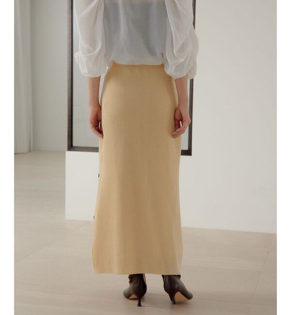 EMMEL REFINES「＜EMMEL REFINES＞EM フラワービジュー ニット スカート」|スカート|