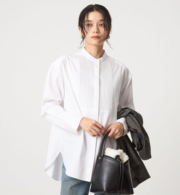 UNITED ARROWS green label relaxing「ピンタック シャツ」|シャツ・ブラウス|WHITE