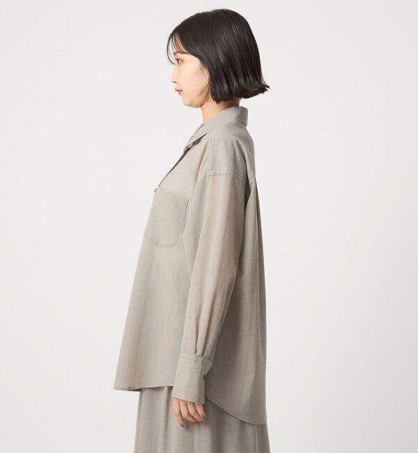 UNITED ARROWS green label relaxing「［size SHORTあり］ウール混ボイル シャツ -ウォッシャブル-」|シャツ・ブラウス|