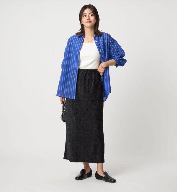 UNITED ARROWS green label relaxing「［size SHORTあり］クレープベロア タイト スカート」|タイト|