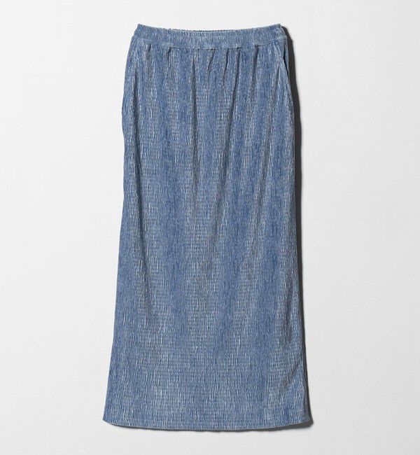 UNITED ARROWS green label relaxing「［size SHORTあり］クレープベロア タイト スカート」|タイト|COBALT