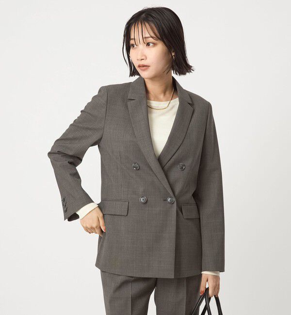 UNITED ARROWS green label relaxing「カチリラ ダブル ジャケット -ウォッシャブル・ストレッチ-」|テーラードジャケット|