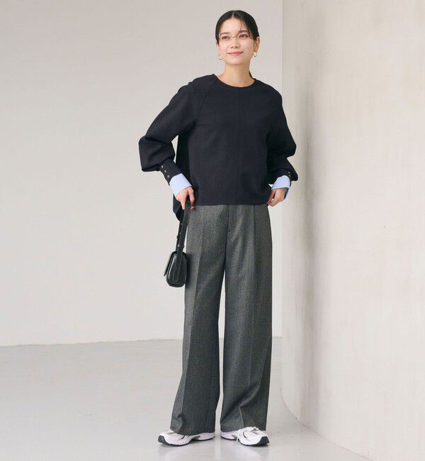 UNITED ARROWS green label relaxing「［size SHORT/TALLあり］ホームスパン ストレート パンツ ストレッチ」|スラックス|