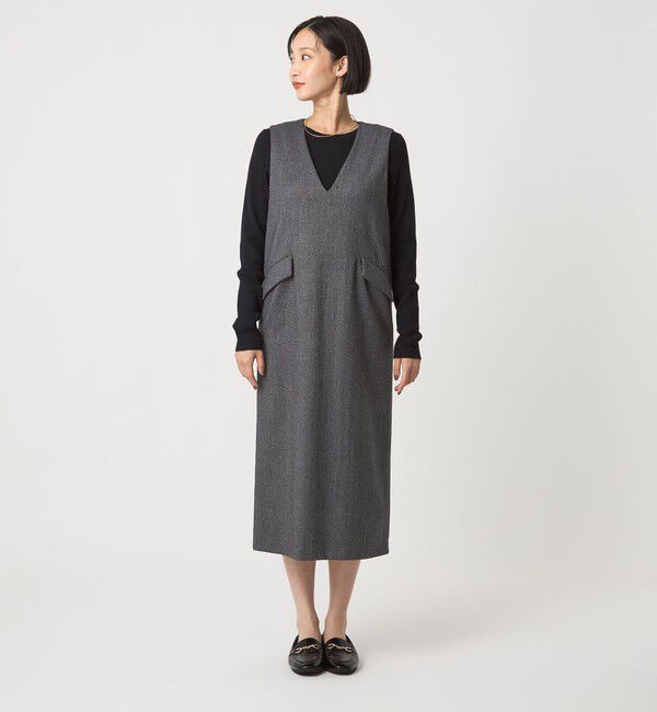 UNITED ARROWS green label relaxing「ホームスパン ジャンパースカート ストレッチ」|ジャンパースカート|